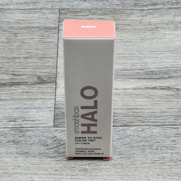 Smashbox Halo Sheer To Stay Cream Cheek+Lip Tint (Sunset) 10ml/.34 fl oz - Picture 1 of 7